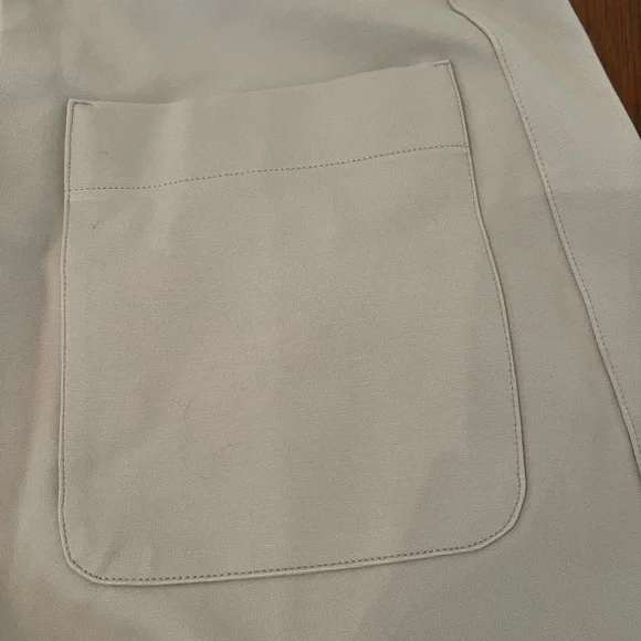 JNY Jones New York Light Tan Crop Wide Leg Pants - Size L - Picture 4 of 10